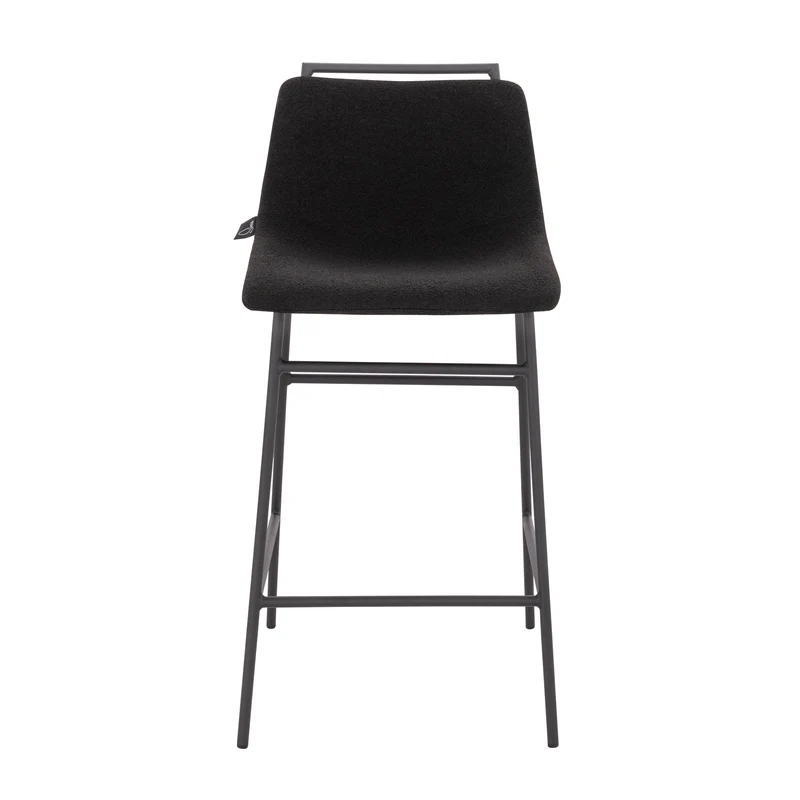 B-Ware 2er Set CAMILLE Barhocker Boucle Schwarz