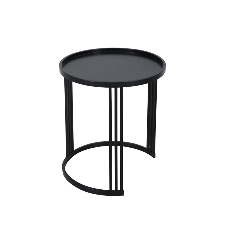 B-Ware LADAR 2er Set Beistelltisch Schwarz
