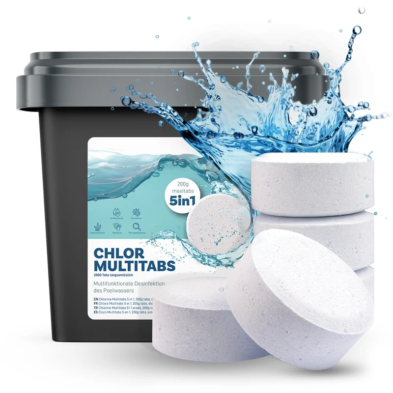 Belko® Chlor Multitabs 5 in 1, 200g Tabs - 5 kg Eimer