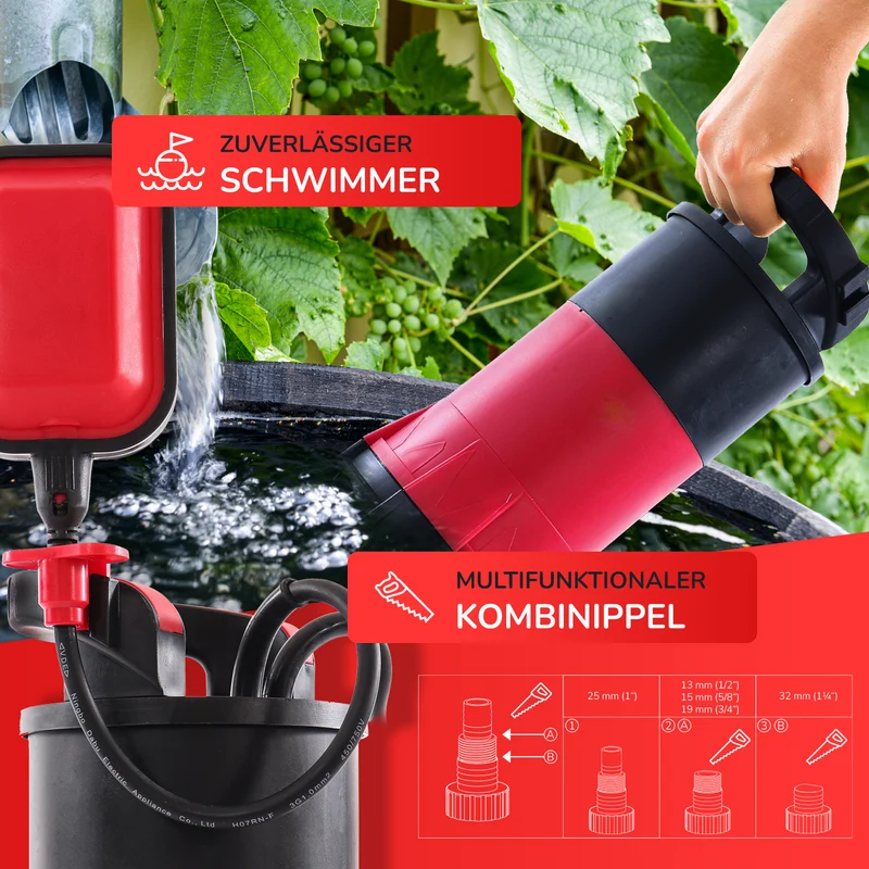 Belko® Schmutzwasserpumpe 850W 15000 l/h Tauchpumpe