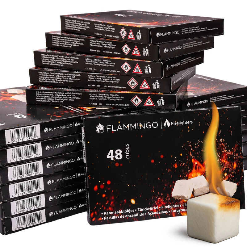 Flammingo® Anzündwürfel auf Kerosinbasis, weiß Einzelpakete (Menge wählbar)