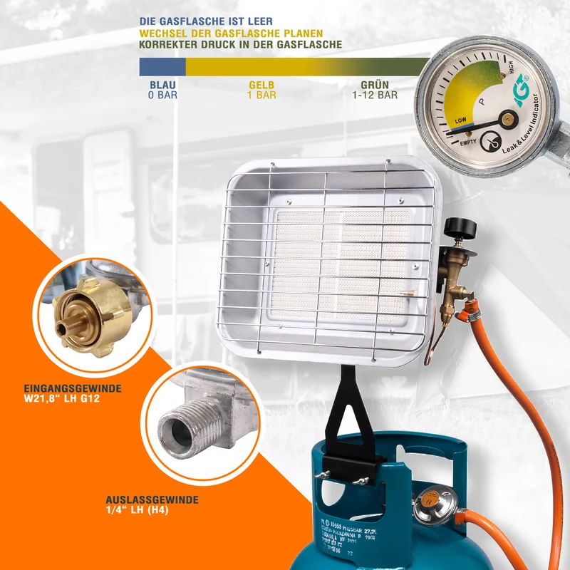 P24® Propangasschläuche & Druckminderer 50bmar (Längen & Sets wählbar)