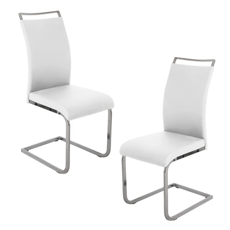 B-Ware JUDY 2er Set Freischwinger Stühle Weiß