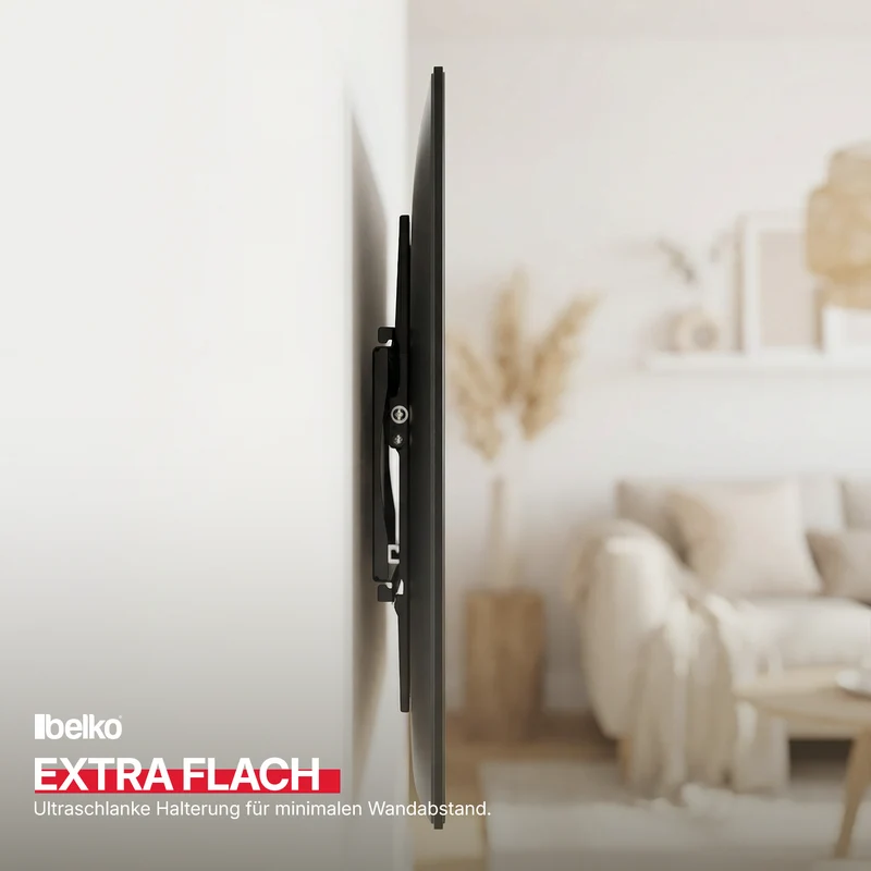 Belko® TV Wandhalterung, VESA max 400x400mm. Wandabstand: 25mm, für 32" - 65"
