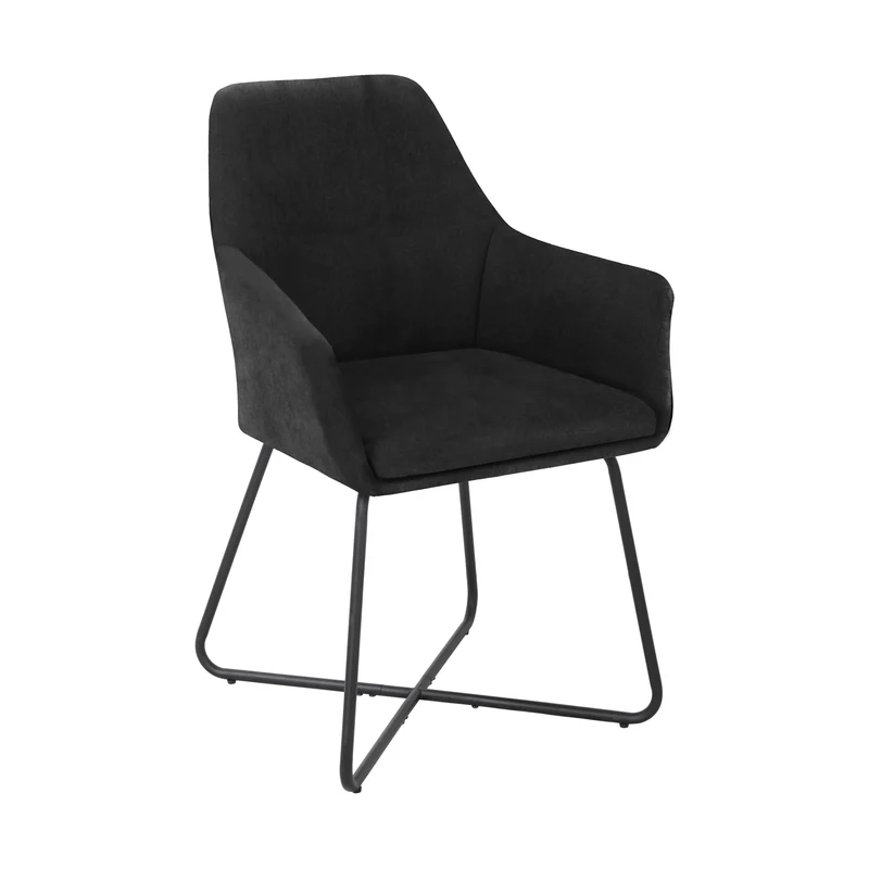 B-Ware JOSIE Dining 2er-Set Esszimmerstuhl Stoff Schwarz