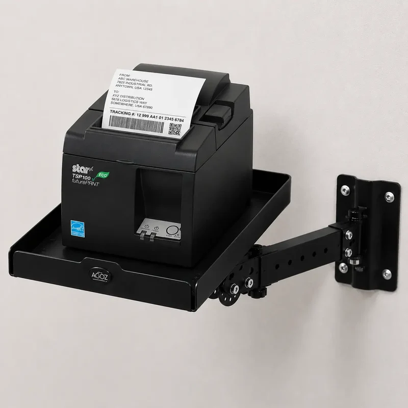 Edelstahl-Schwenkarmtablett für Star Micronics Etikettendrucker