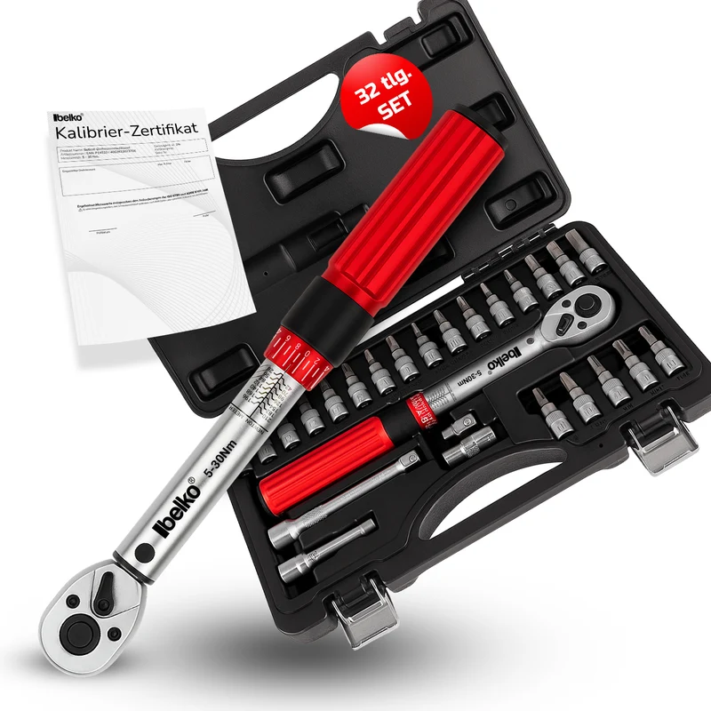 Belko® Drehmomentschlüssel Set 1/4", 5-30 Nm