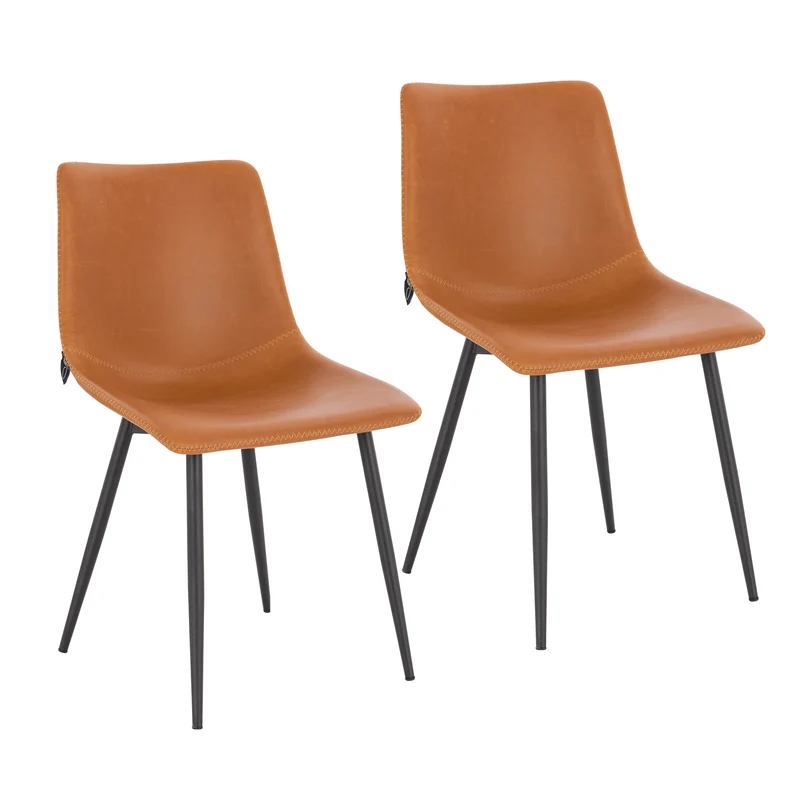 MILES 2er Set Esszimmerstühle aus Kunstleder