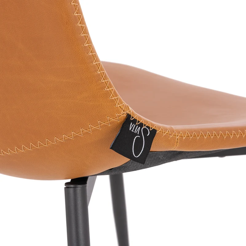 MILES 2er Set Esszimmerstühle aus Kunstleder