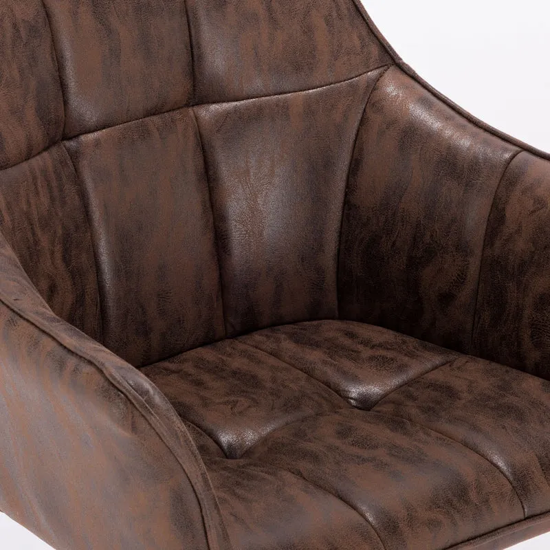 B-Ware Schreibtischstuhl Vintage Kunstleder Braun