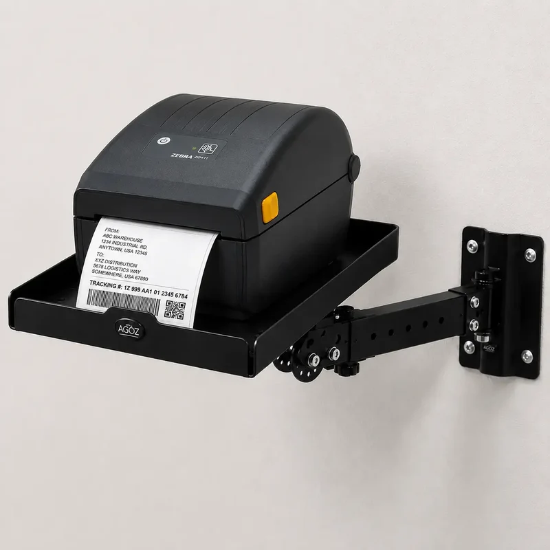 Edelstahl Zebra ZD621 Direkt-Thermo Wandmontierter Druckerregal