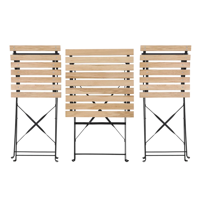 Bistro Set Metall Holz