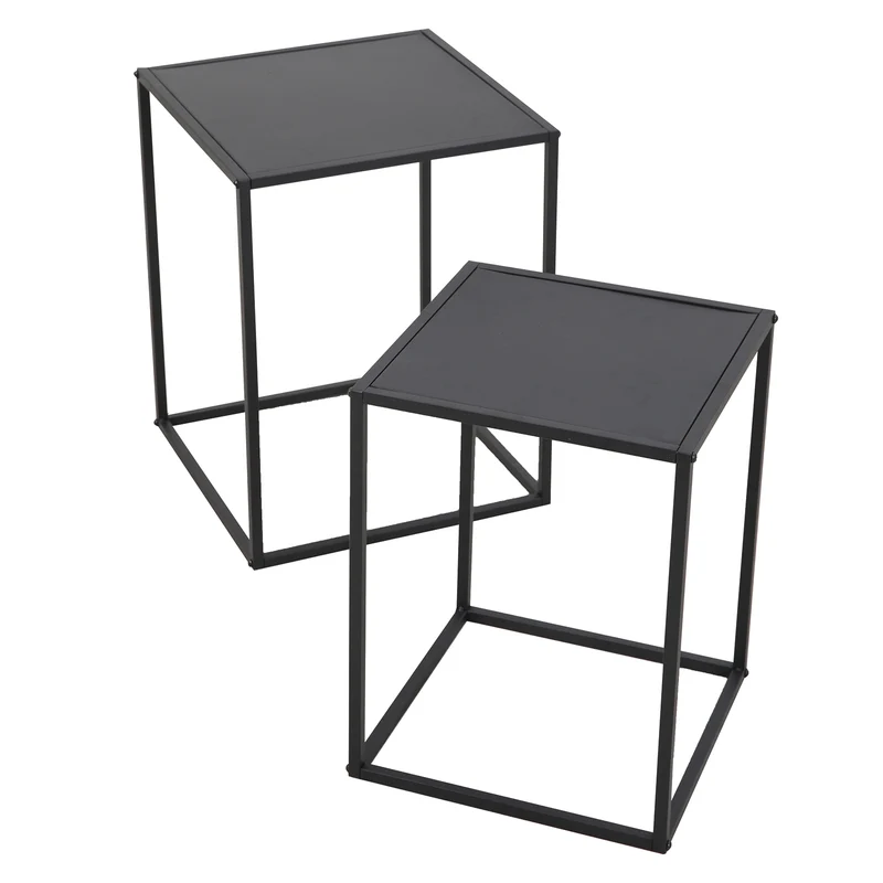 THEMI 2er Set Couchtisch Metall