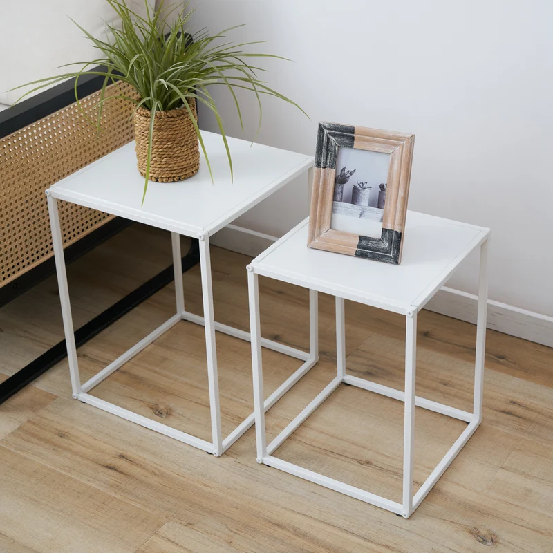 THEMI 2er Set Couchtisch Metall