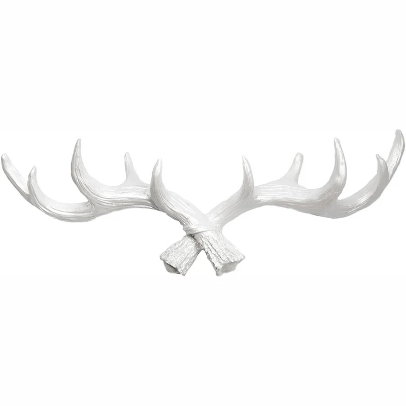 Geweih Garderobe | 49 cm | Weiß | Kleiderhaken