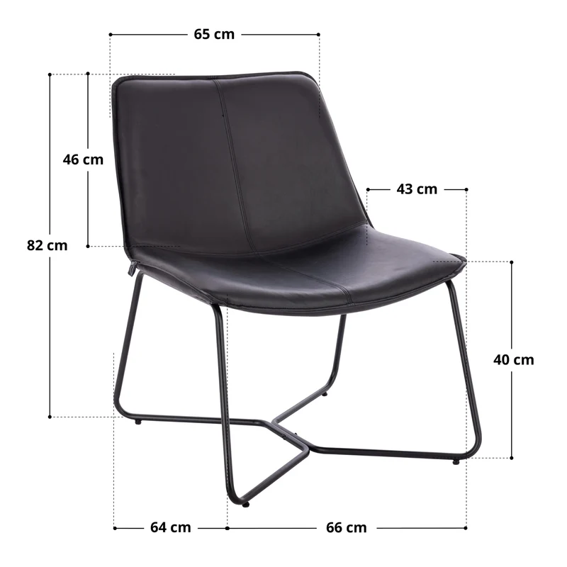 B-Ware RON Sessel Schwarz