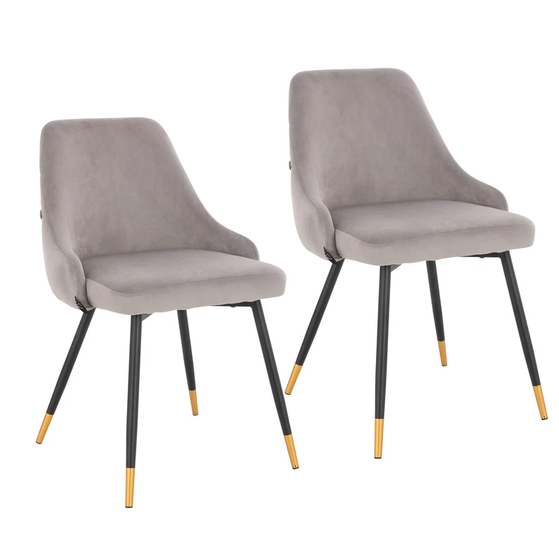 B-Ware ALICE 2er Set Esszimmerstühle Grau