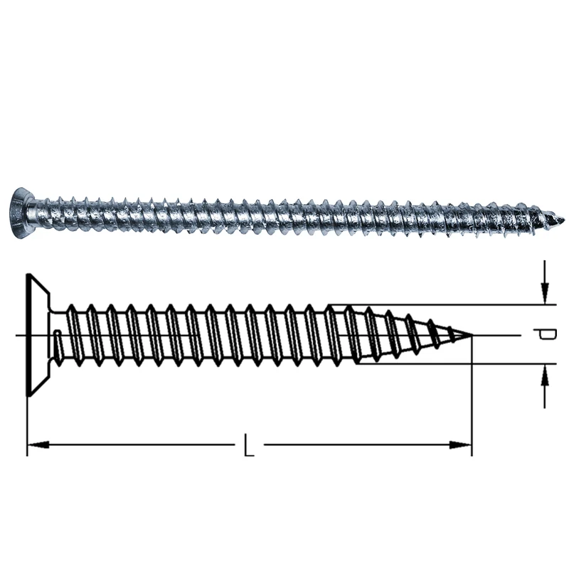 P24® Fensterrahmenschrauben 72-212mm inkl. Bit (Menge, Abmessung und Kopf wählbar)