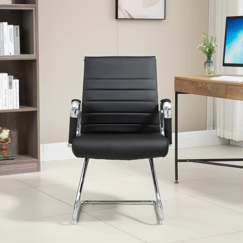 B-Ware 2er Set OFFICE COMFORT Besucherstuhl LB PU Schwarz
