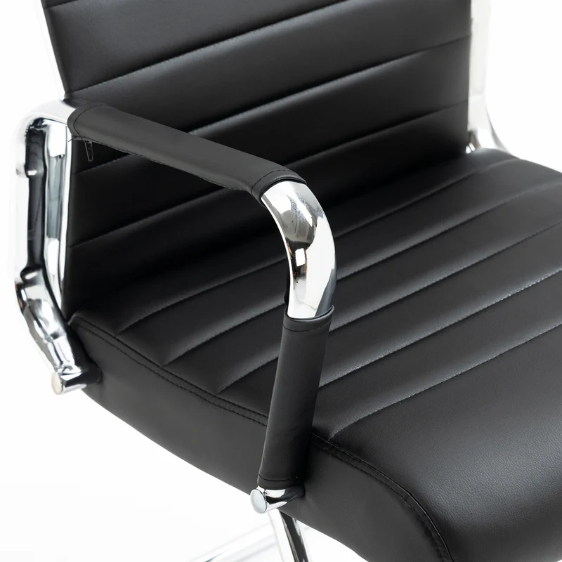 B-Ware 2er Set OFFICE COMFORT Besucherstuhl LB PU Schwarz