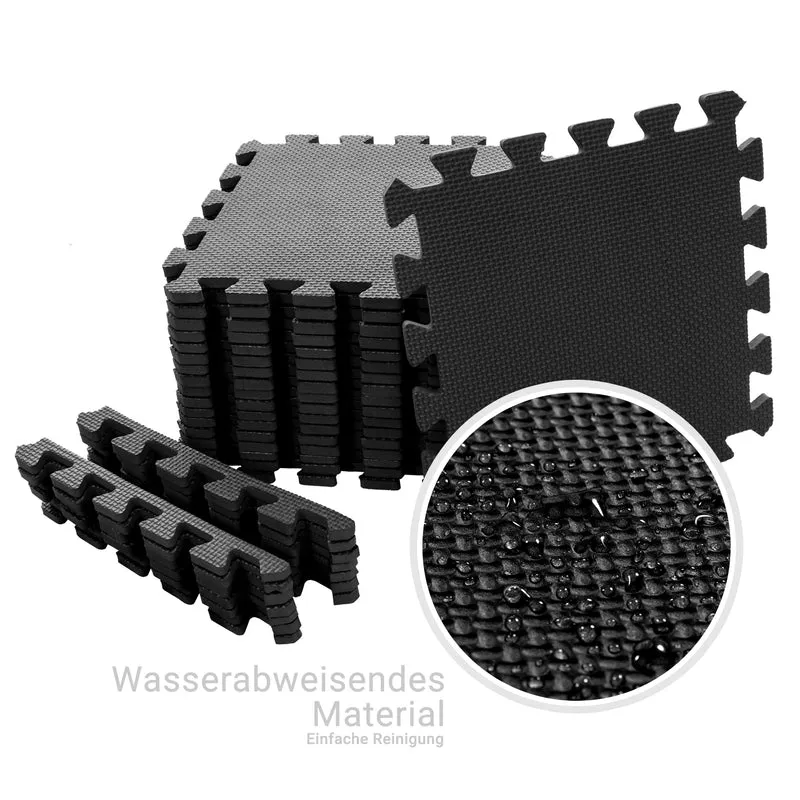 P24® Fitness Puzzlematte 36-tlg., schwarz