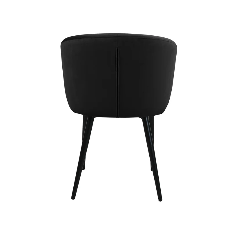B-Ware AUDREY 2er Set Esszimmerstühle Schwarz Samt