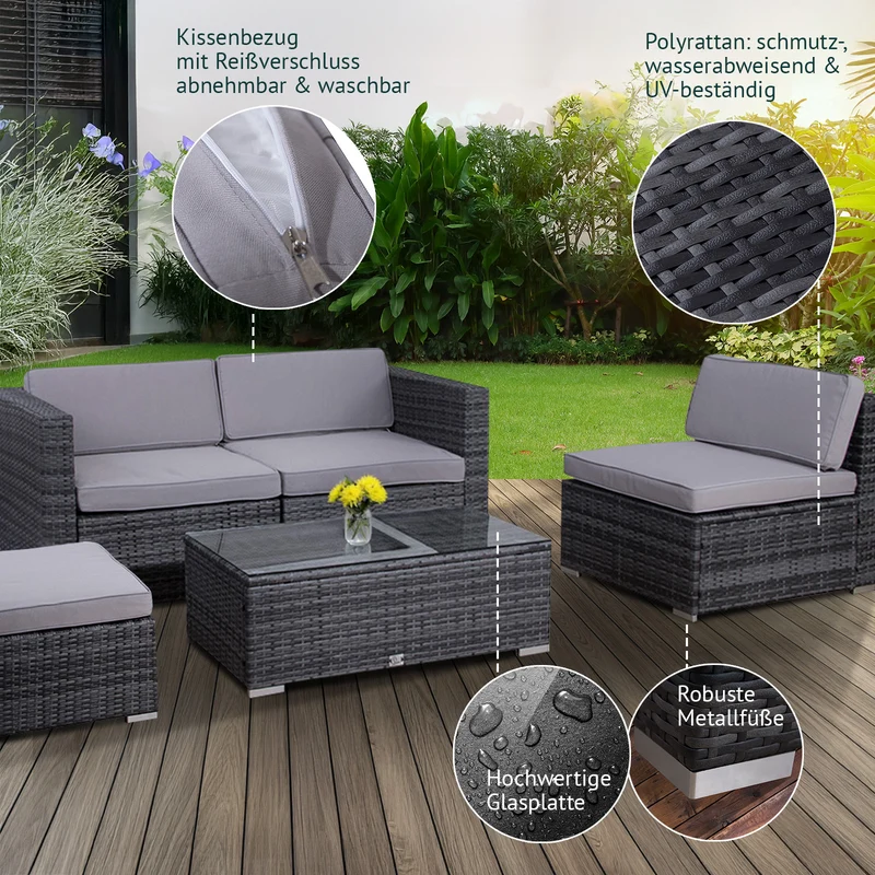 Set CALIFORNIA + Abdeckhaube Grau