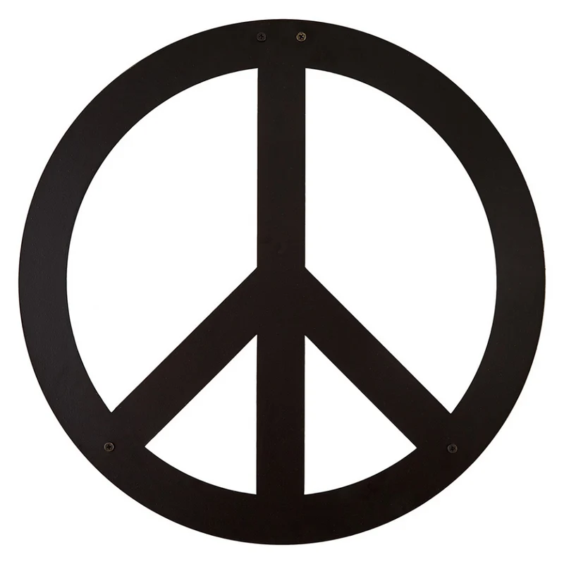 Wanddeko aus Metall | 40 x 40 cm | Peace | Metalldeko Industrial