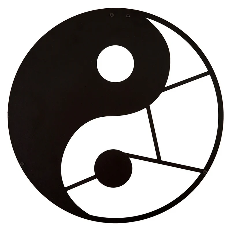 Wanddeko aus Metall | 40 x 40 cm | YingYang | Metalldeko Industrial