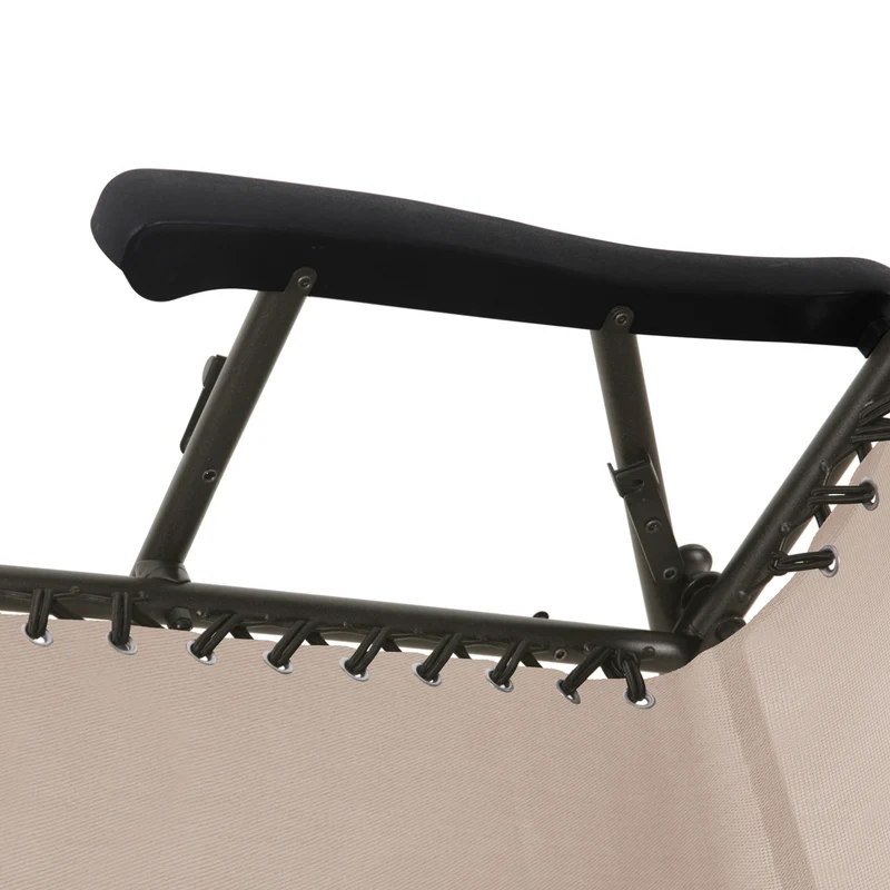 Faltbarer Schaukelstuhl mit Sonnenschutz, Kopfstütze und Armlehne