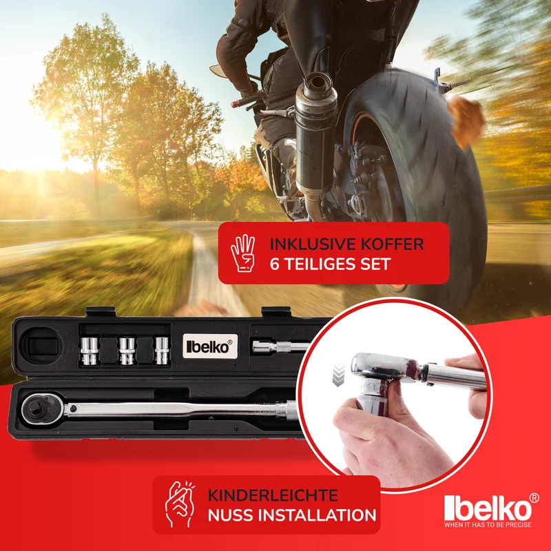 Belko® Drehmomentschlüssel Set 1/2", 28-210 Nm