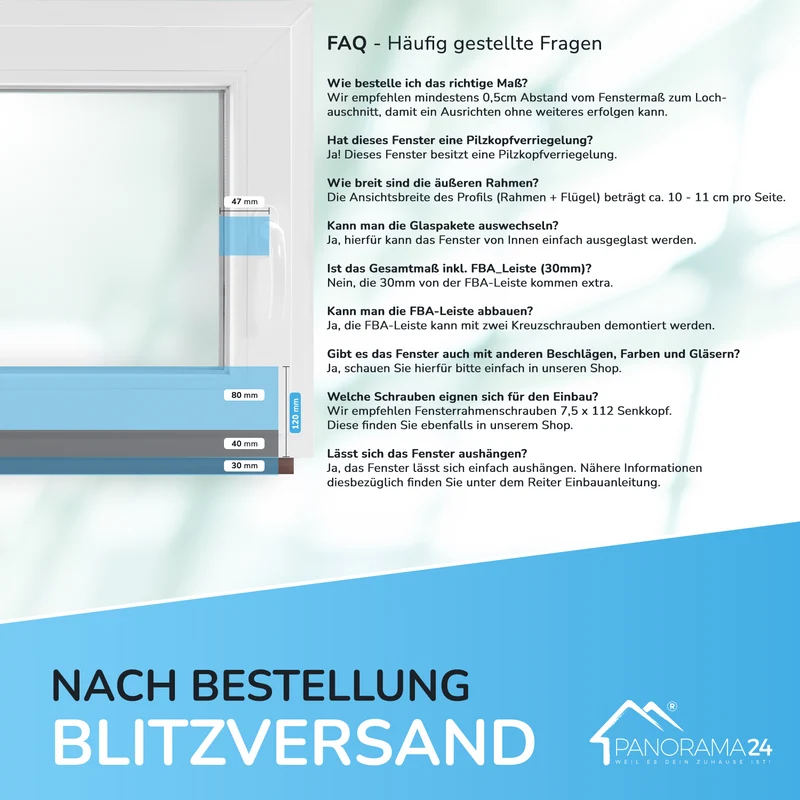 P24® Kellerfenster Kunststofffenster 2-Fach 70mm Proline, Anthrazit