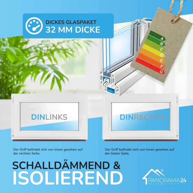 P24® Kellerfenster Kunststofffenster 3-Fach 60mm Slimline, Anthrazit