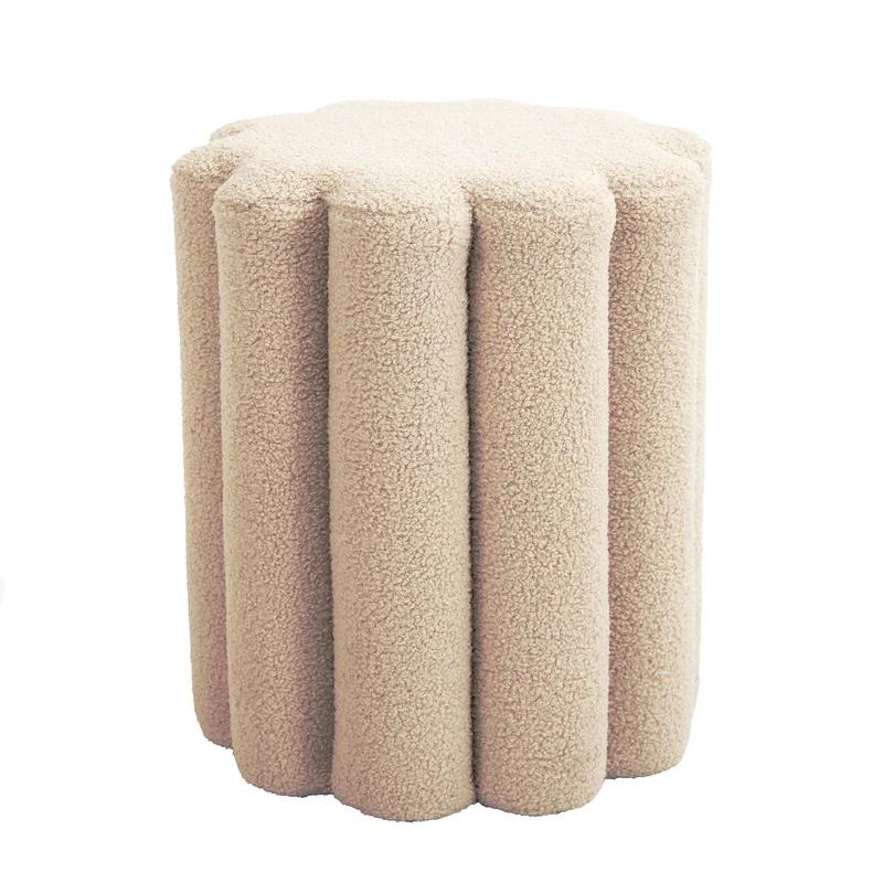 B-Ware DAHLIA Hocker Teddy Beige
