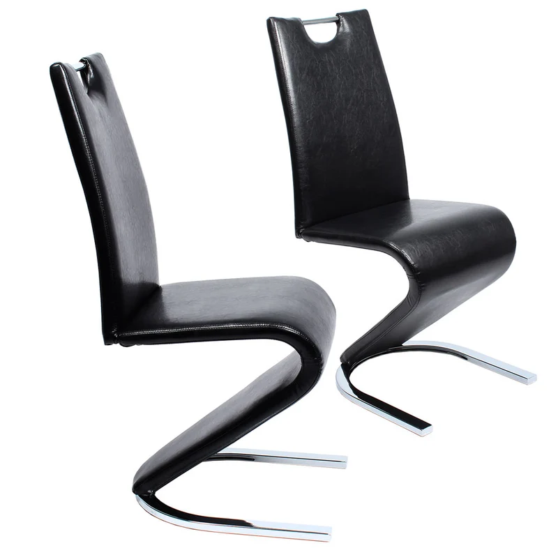 B-Ware Esszimmerstuhl 2er Set Schwarz