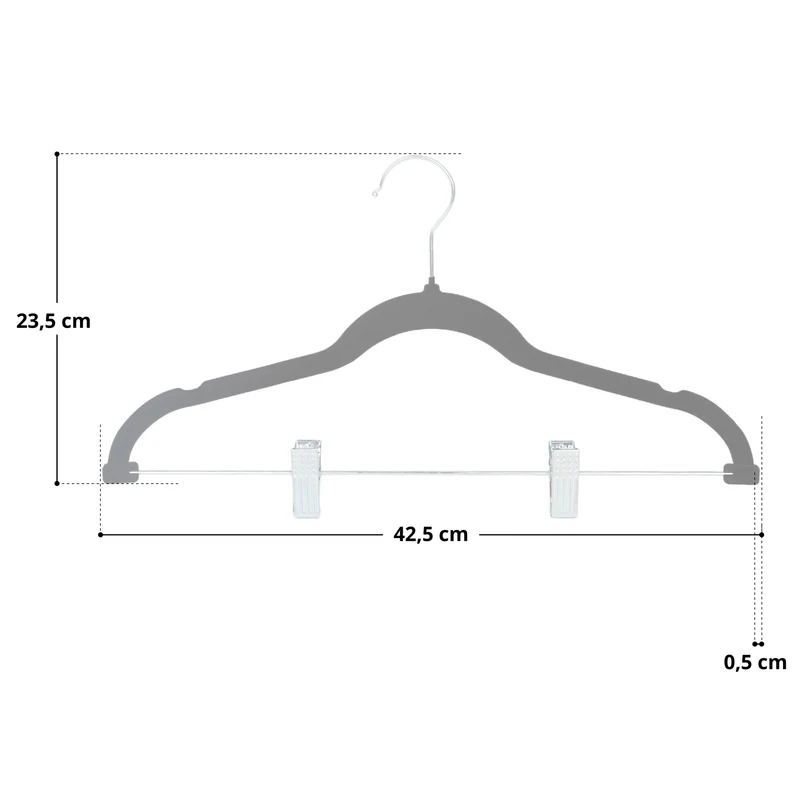 Kleiderbügel mit Hosenclips Samt