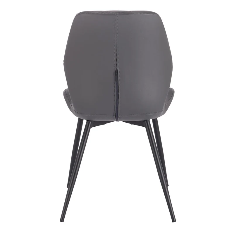 B-Ware JAMIE 2er Set Esszimmerstuhl Kunstleder Grau