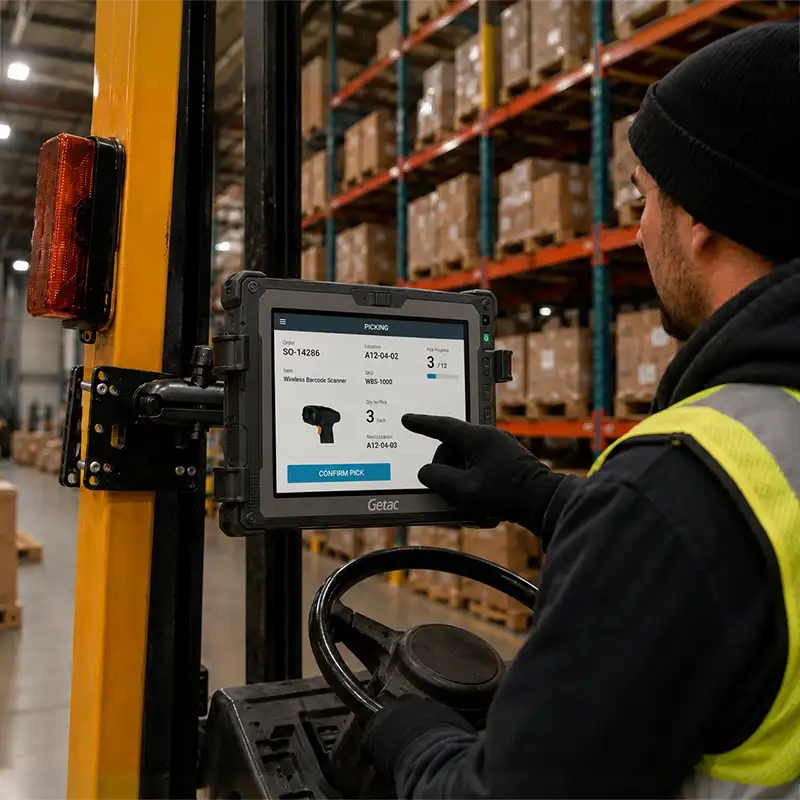 Getac Tablet Gabelstapler-Halterung für Lager-Mobilität | Agoz