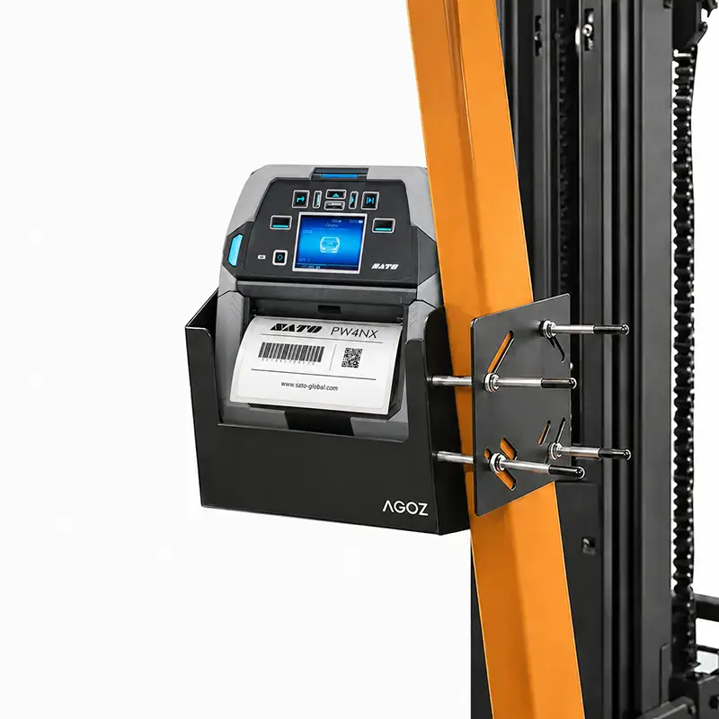 Metallhalterung für Gabelstapler zur Befestigung von SATO-Mobildruckern | Agoz