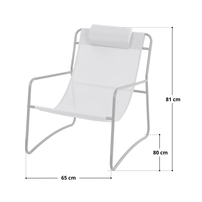 B-Ware 2er Set SVEIO Outdoor Sessel Hellgrau