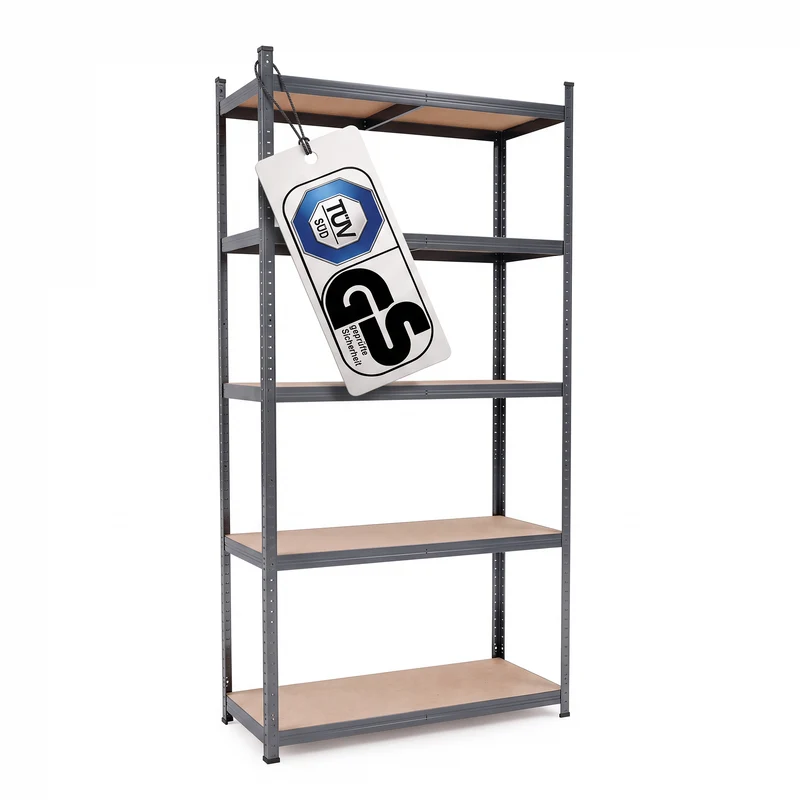 Belko® Schwerlastregal C114, 180x90x40 cm, 5 Böden, 175kg Tragkraft pro Boden, (Farbe wählbar) - Lagerregal, Steckregal