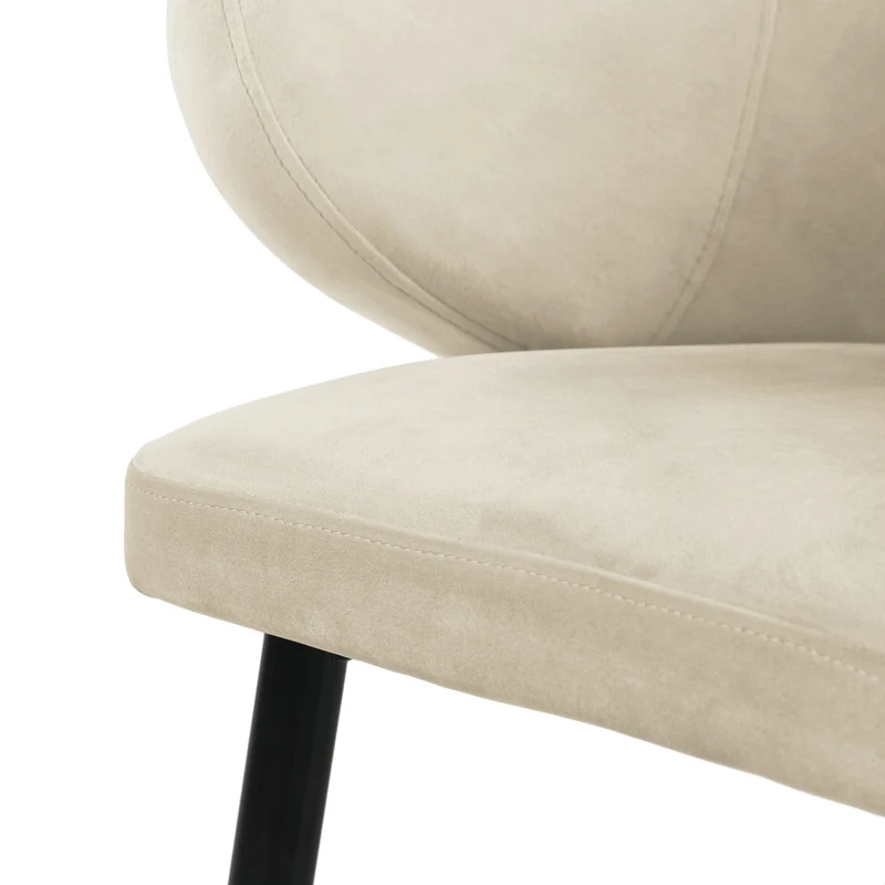 B-Ware AUDREY Esszimmerstühle 2er Set Creme Samt