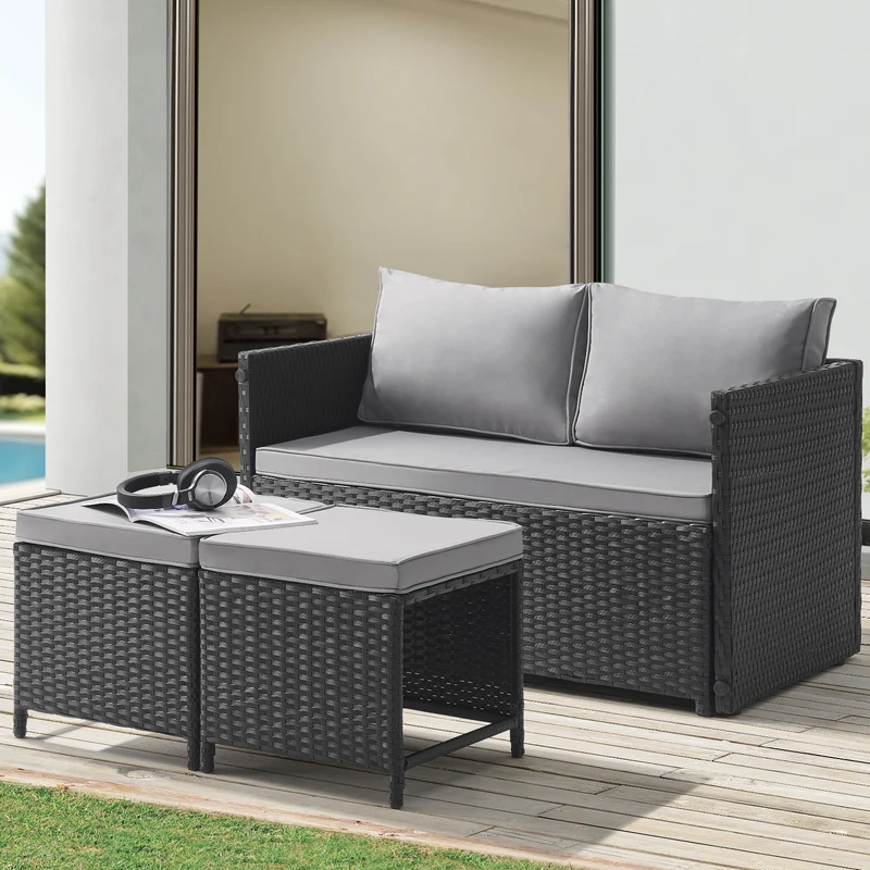 B-Ware ATHINA Sitzgruppe Schwarz
