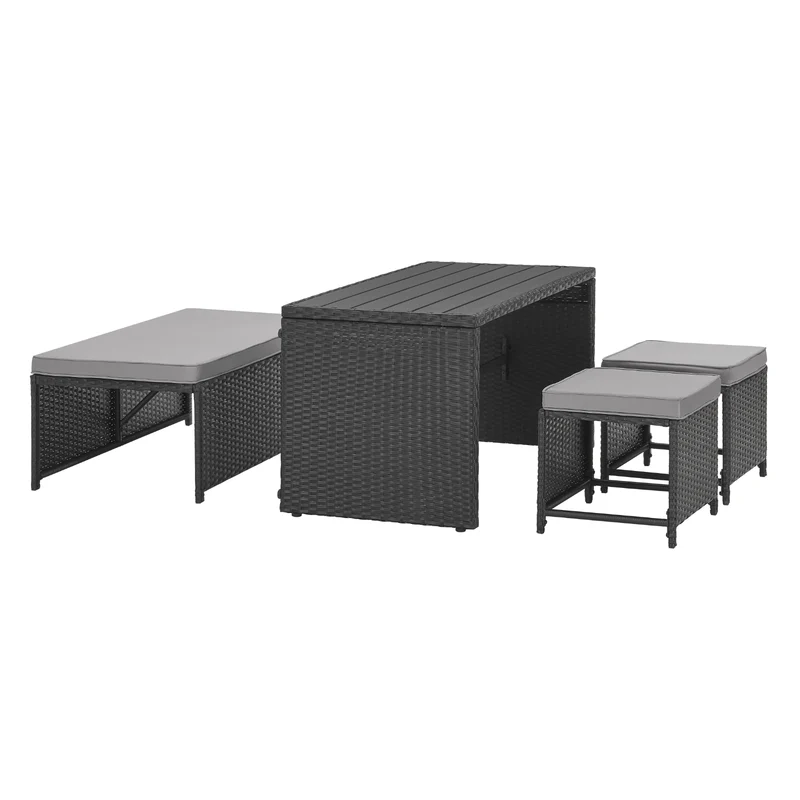 B-Ware ATHINA Sitzgruppe Schwarz