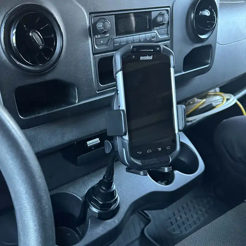 Becherhalter-Klammerhalterung für Handscanner