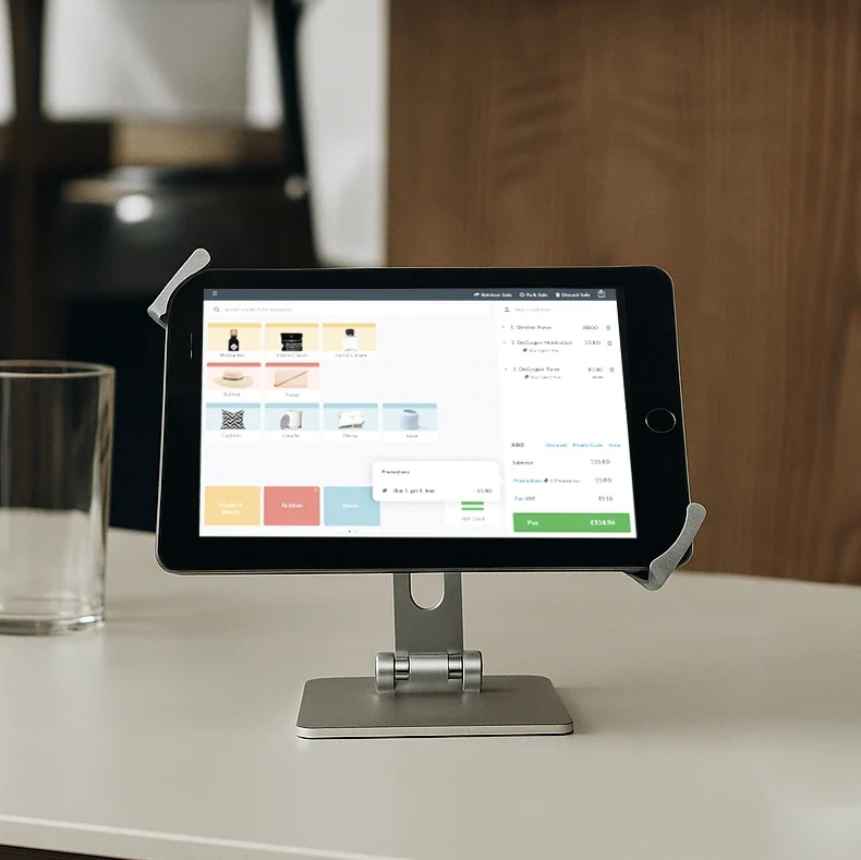 Schwerlast-Theken-Retail-Tablet-Halterung - Flaches Design