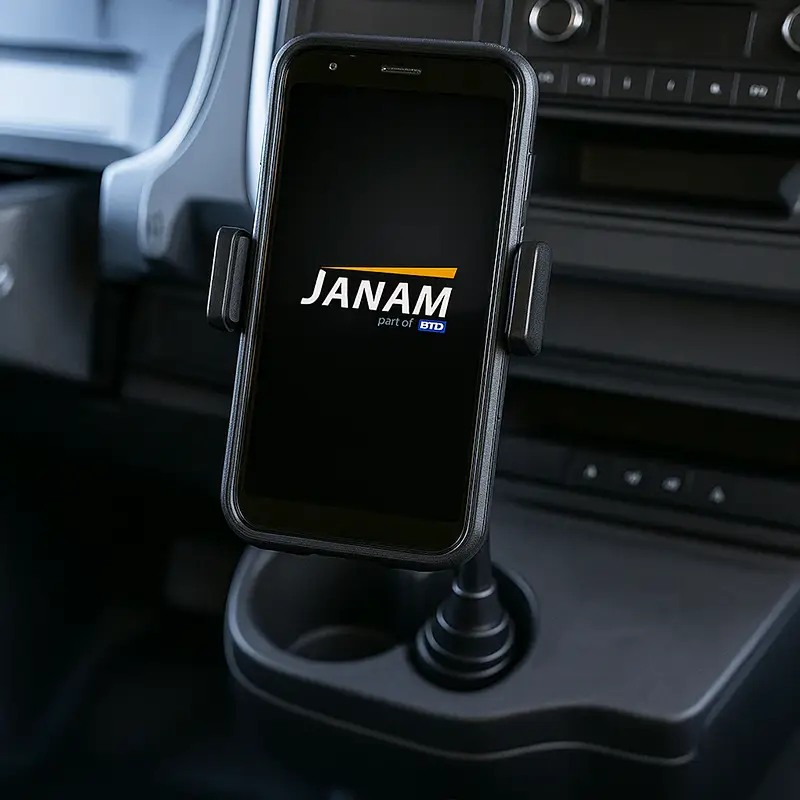 Janam Handheld-Scanner-Fahrzeughalterung für Routenflotten-Workflows | Agoz