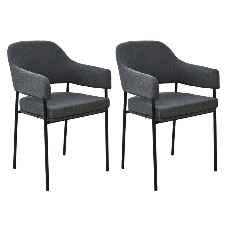 B-Ware SCARLETT 2er Set Esszimmerstühle Grau