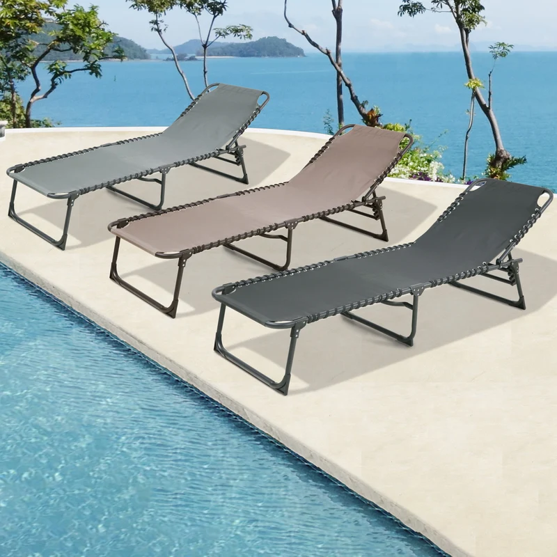 2er Set Sonnenliege Beige