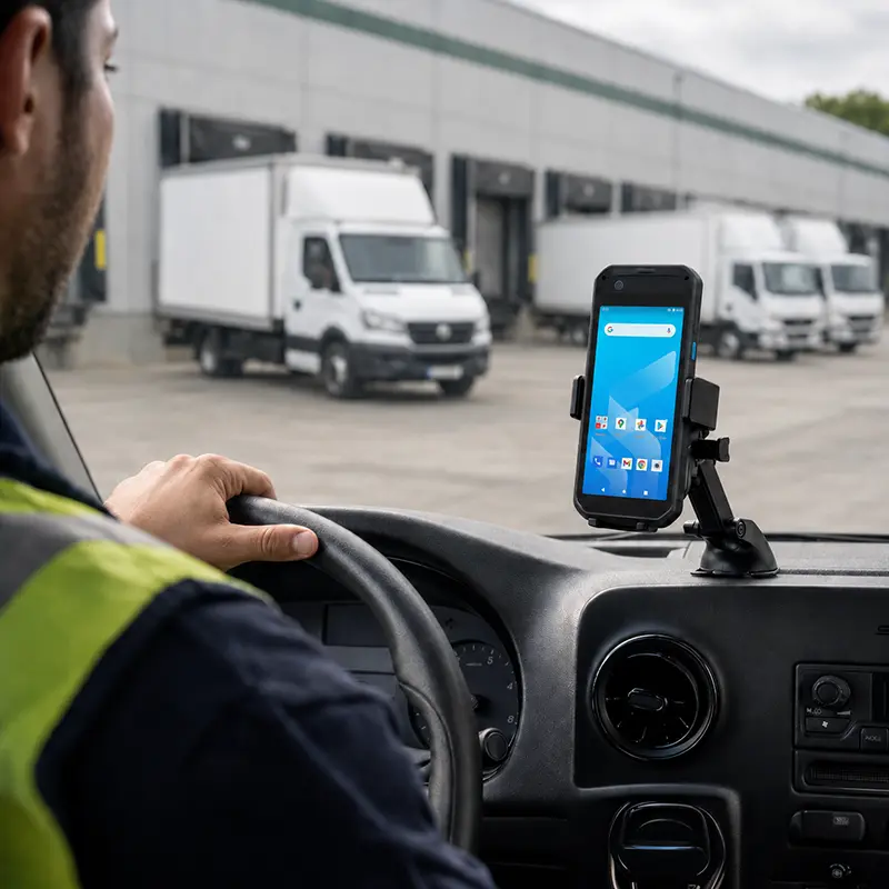 Almex Handheld-Computer-Fahrzeughalterung für Transit-Flottenarbeitsabläufe | Agoz